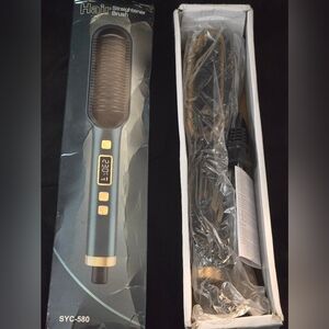 NIB SYC-580 Professional Hair Straightener Brush